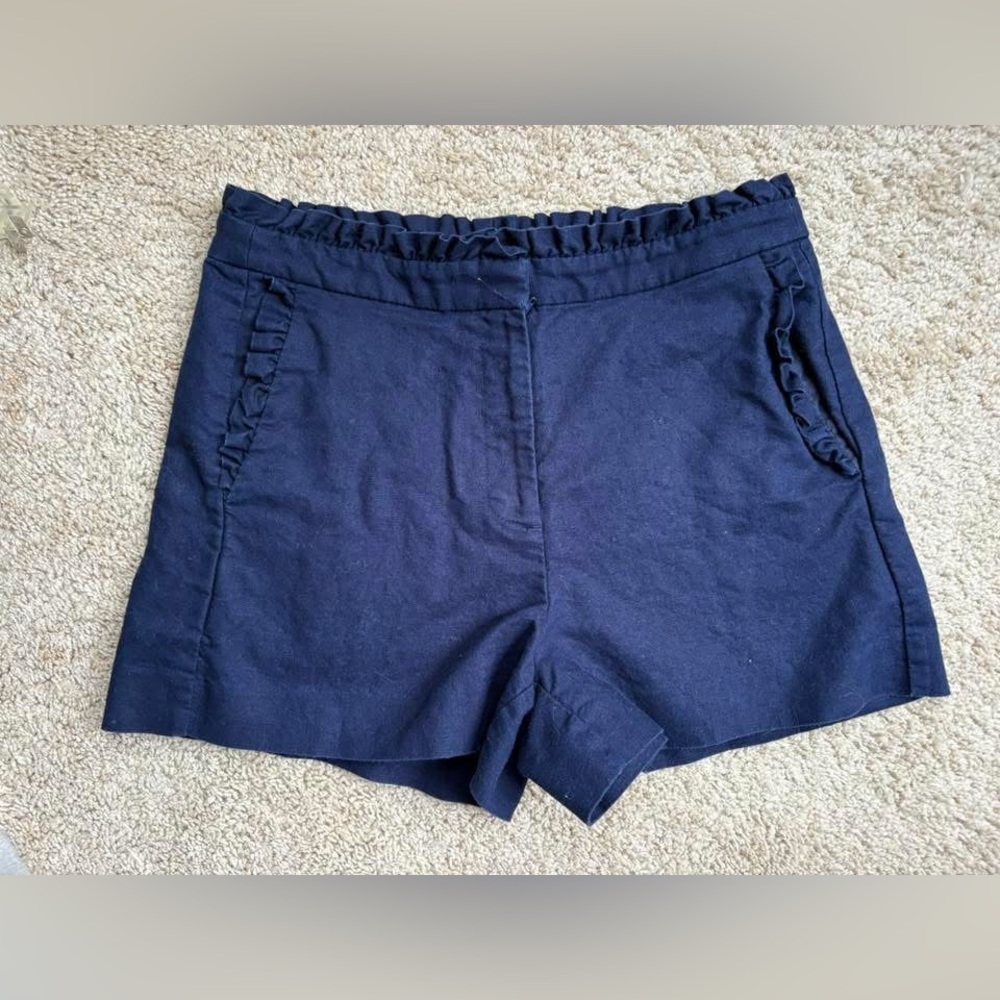 J. Crew Navy Blue Women's Ruffle Shorts